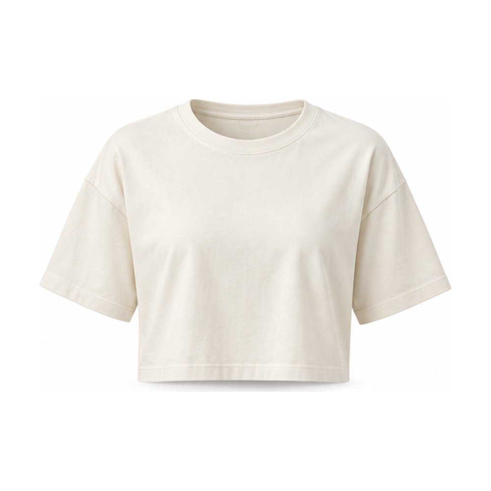 Boxy cropped tee, front view